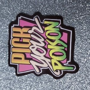 PROVERB WATERPOOF Sticker Quote pick poison